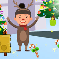 Free online html5 games - AVM Christmas Deer Boy Escape game 