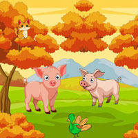 Free online html5 escape games - Piglets Reach The Shed