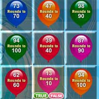 Free online html5 games - Math Balloons Round MathNook game 