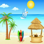Free online html5 games - Golden Sand Beach Escape Game game - WowEscape 