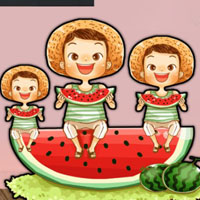 Free online html5 games - 8B Watermelon Boy Escape game 