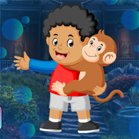 Free online html5 games - Games4King Boy And Monkey Escape game - WowEscape 