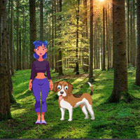 Free online html5 games - G2R Girl And Puppy Forest Escape game 
