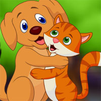 Free online html5 games - AVM Rescue Cute Cat and Dog game 