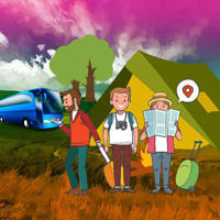 Free online html5 games - Tourist Friends Escape game 
