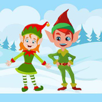 Free online html5 games -  Trapped Elves Pair Escape game 