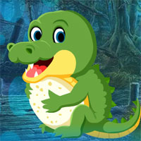 Free online html5 games - G4K Tiny Crocodile Escape  game 