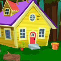 Free online html5 games - Boy Hidden in Forest House Escape game 