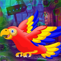 Free online html5 games - Games4King Colorful Parrot Escape game 