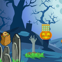 Free online html5 games - GFG Genie Scary Graveyard Escape 4 game 