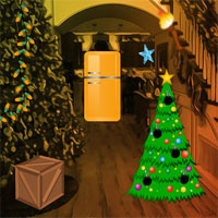Free online html5 games - Christmas Decorated Room Escape game 