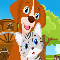 Free online html5 games - Games4King Dog And Cat Escape game 