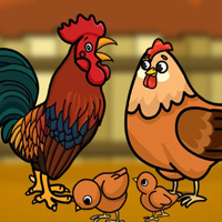 Free online html5 games - Rooster Family Rescue from Small House game 