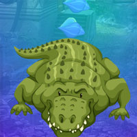 Free online html5 games - G4K Greedy Crocodile Escape  game 