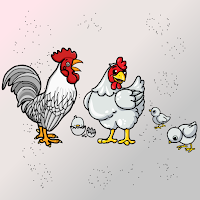 Free online html5 games - G2J Rescue The White Rooster Family game 