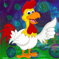 Free online html5 games - Games4King White Rooster Escape game 