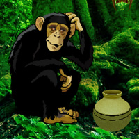 Free online html5 games - Games2rule Chimpanzee Tangled Escape game - WowEscape 