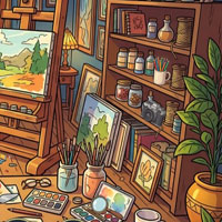Free online html5 escape games - Colorful Canvas