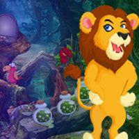 Free online html5 games - Games4King Grumpy Lion Escape game 