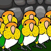 Free online html5 games - G2J Caique Parrots Escape  game 