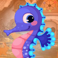 Free online html5 games - G4K Glorious Seahorse Escape  game 