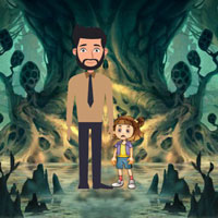 Free online html5 games - G2R Spooky Land Family Escape game 