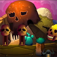 Free online html5 games - MirchiGames Skull Land Escape game 