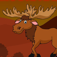 Free online html5 games - G2J Bull Moose Animal Escape game 
