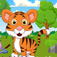 Free online html5 games - Games4King Smart Tiger Cub Rescue game 