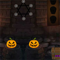Free online html5 games - 8bGames Halloween Mask Girl Escape game 