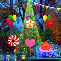 Free online html5 games - New Year Party Garden Escape game 