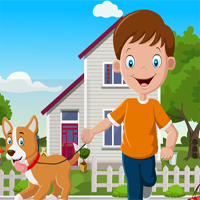 Free online html5 games - Games4King Cute Boy With Perky Dog Rescue game 