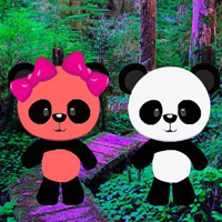 Free online html5 games - Friends Panda Escape game 