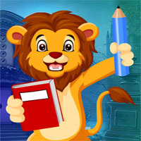 Free online html5 games - G4k Studying Lion Escape game 