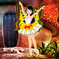 Free online html5 games - Mushroom Forest Butterfly Girl Escape game - WowEscape 