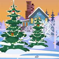 Free online html5 games - Winterland Christmas Cottage Escape game - WowEscape 