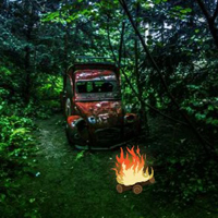 Free online html5 games - Old Wrecked Car Forest Escape game - WowEscape 