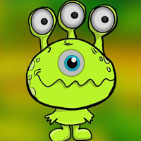 Free online html5 escape games - G2J Green Monster Kids Rescue