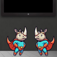 Free online html5 games - 8b Find Cute Rhinoceros game 