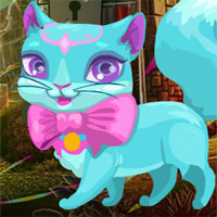 Free online html5 games - G4K Fantasy Blue Cat Escape game 