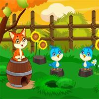Free online html5 games - 8bGames Chicken Farm Escape game 