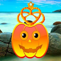 Free online html5 games - Halloween Pumpkin Beach Escape HTML5 game 