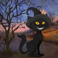 Free online html5 games - Terrible Halloween Cat Escape HTML5 game 
