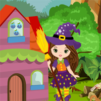 Free online html5 games - Games4King Cute Witch Escape game 