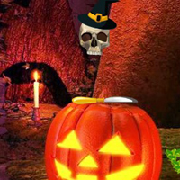 Free online html5 games - Golden Halloween Pumpkin Escape game 