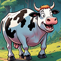 Free online html5 games - Fun Loving Cow Escape game 