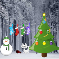 Free online html5 games - Games2rule Easy Christmas Forest Escape game - WowEscape 