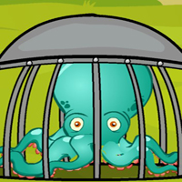 Free online html5 games - G2J Rescue the Octopus from Cage game 