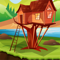 Free online html5 games - Lake Side Tree House Escape game 