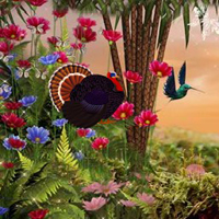 Free online html5 games - Thanksgiving Party Forest Escape game 